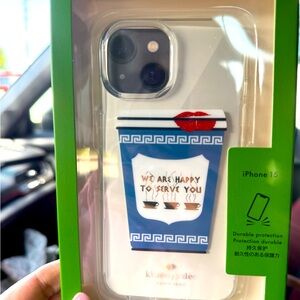 Kate Spade BNWT. Coffee Break iPhone case 15 pro.